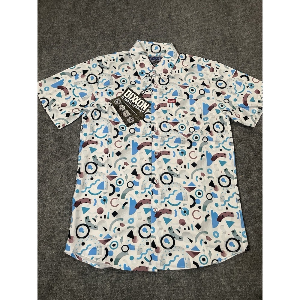 Dixxon Flannel Co New Wave Shirt mens Small Retro Party Button Up Short Sleeve